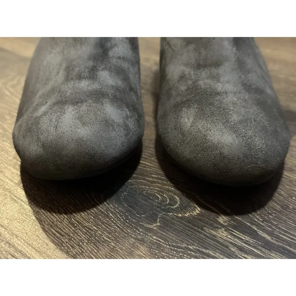 VIONIC Women's Size 8  Stanton Gray Suede Comfort Wedge Ankle Boots Booties